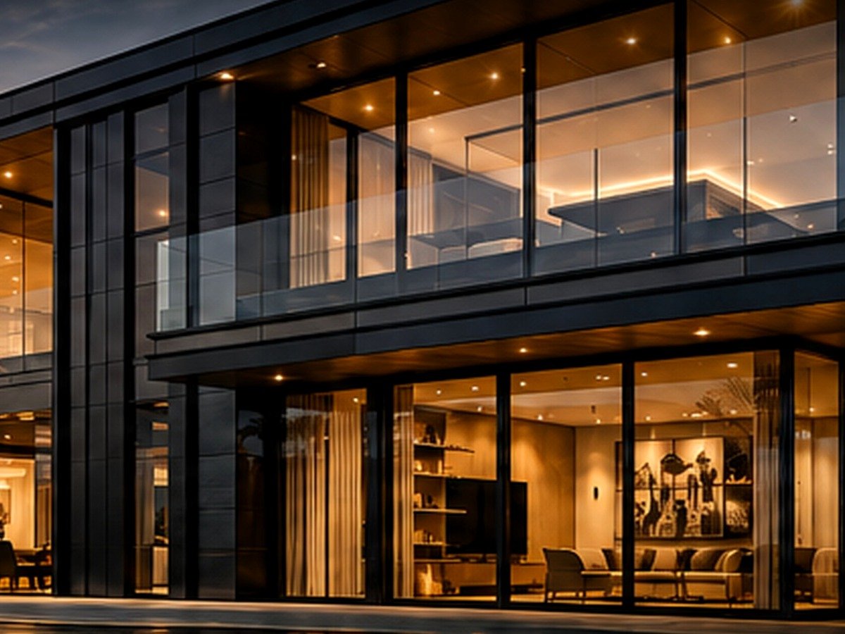 Modern aluminium and glass architecture